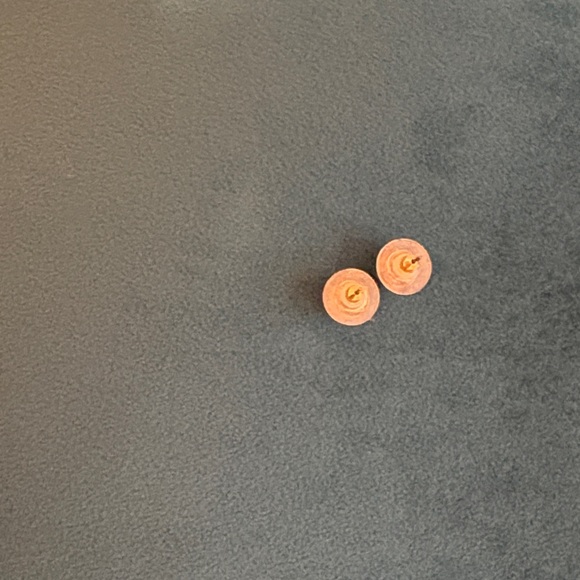 Light Blue Stud Earrings - Picture 2 of 2